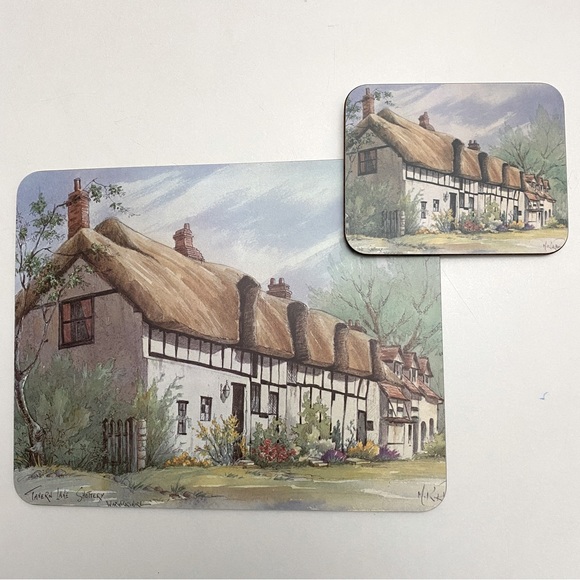 NWT Set of 6 Melamine Table Mats and Matching Coasters - Picture 4 of 12